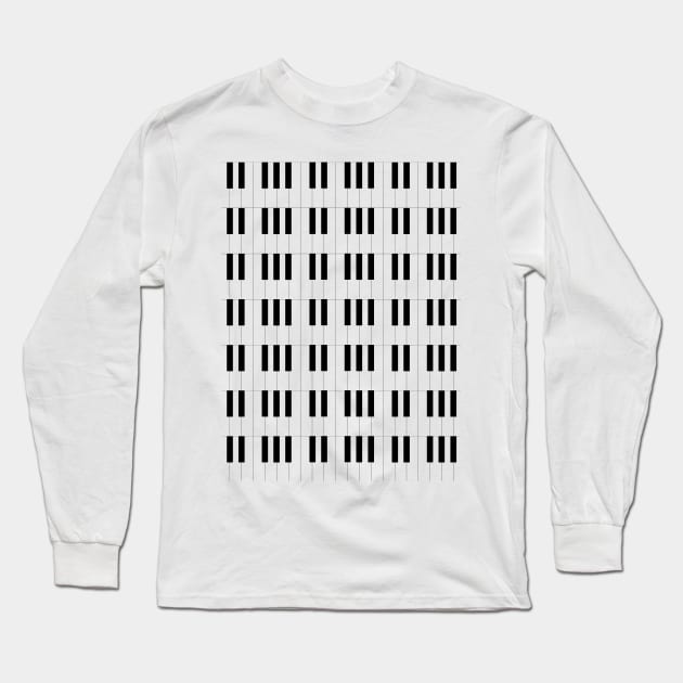 Piano Key Stripes Long Sleeve T-Shirt by QueenieLamb